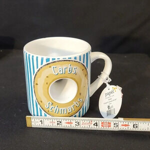 Carbs Schmarbs Donut coffee cup. Large NWT